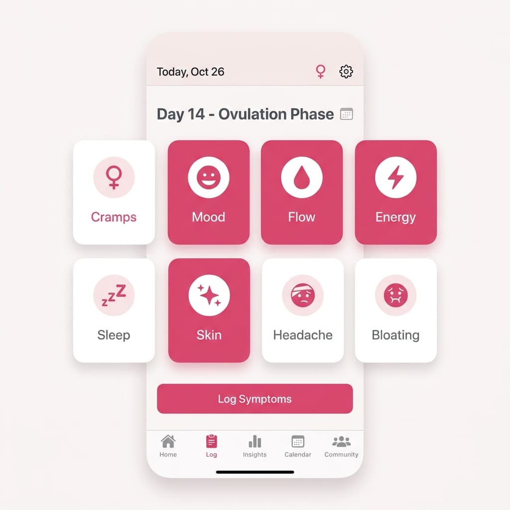 Symptom tracking grid